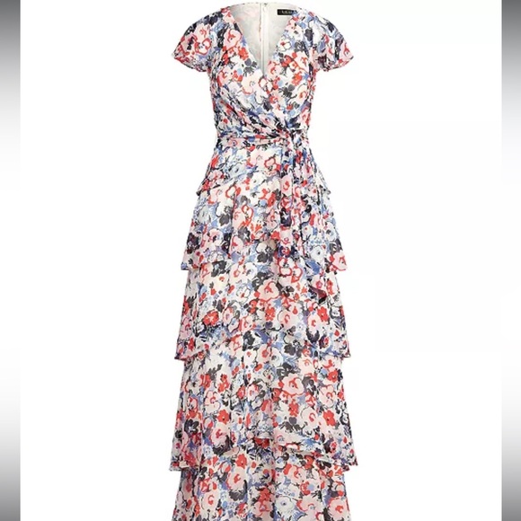 Ralph Lauren Dresses & Skirts - 🌷SPRING SALE🌷 Ralph Lauren Floral A Line Flutter Sleeve Dress